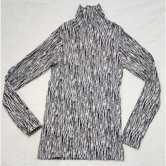 Athleta Flurry Elemental Turtleneck Black & White Small - Picture 3 of 6